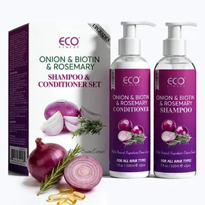 ECO Onion & Biotin & Rosmary  Shampoo & Conditioner Set Purple Thickening Products for Women and Men nourishes scalp hair rosemary cute valentines day gifts