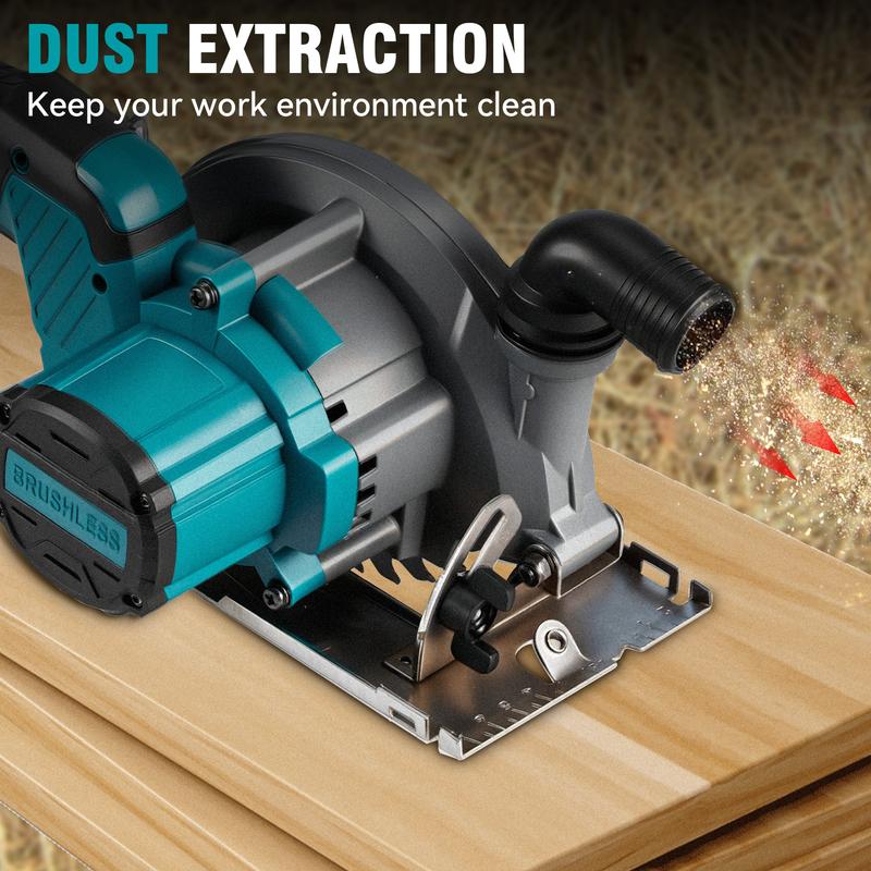 YOFIDRA Cordless Handheld Circular Saw | 48mm Depth/45° Misalignment | Comes with 3 Saw Blades and Dual Batteries | Brushless Motor | Suitable for Wood, Metal, and Stone DIY YOFIDRA Cordless Handheld Circular Saw | 48mm Depth/45° Misalignment | Comes with 3 Saw Blades and Dual Batteries | Brushless Motor | Suitable for Wood, Metal, and Stone DIY