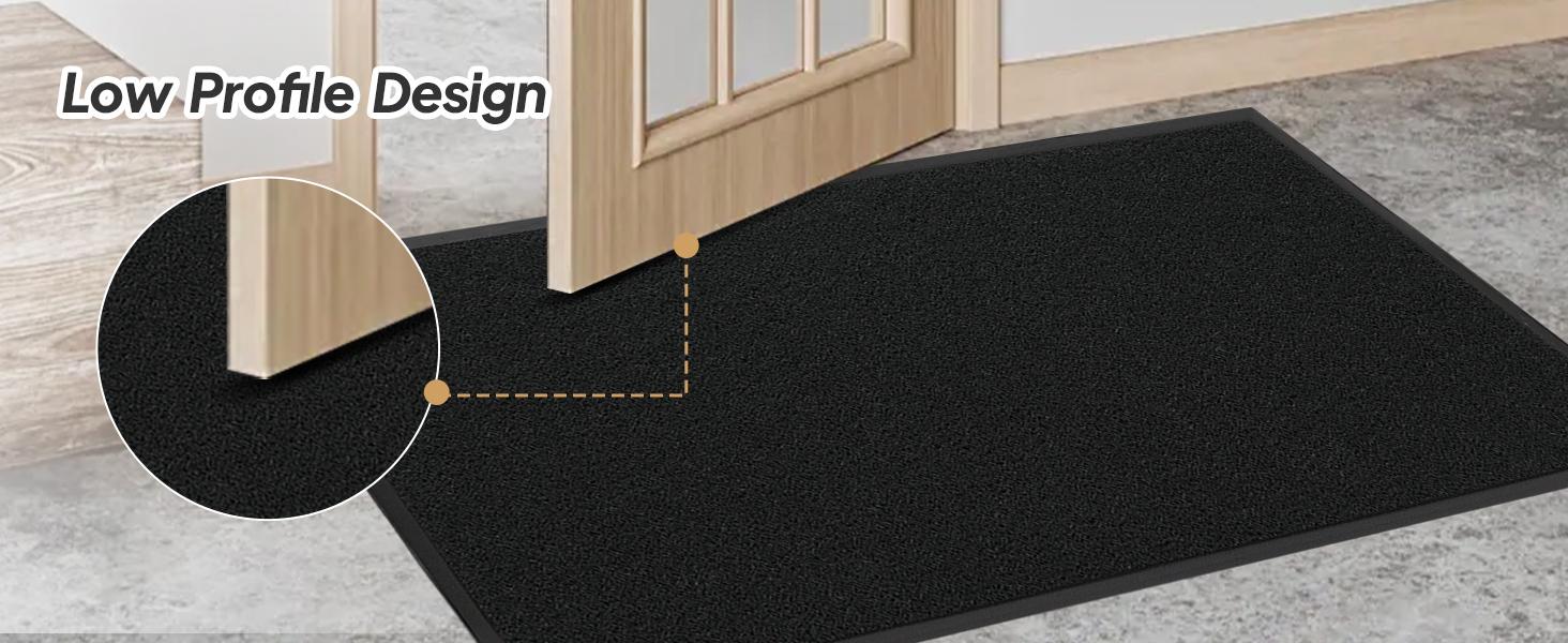ROVSUN Front Door Mat Indoor Outdoor Entrance, Waterproof Heavy Duty Doormat, Stain and Fade Resistant, Low Profile, Easy Clean Welcome Floor Mats for Commercial Entry Patio Porch ROVSUN Front Door Mat Indoor Outdoor Entrance, Waterproof Heavy Duty Doormat, Stain and Fade Resistant, Low Profile, Easy Clean Welcome Floor Mats for Commercial Entry Patio Porch