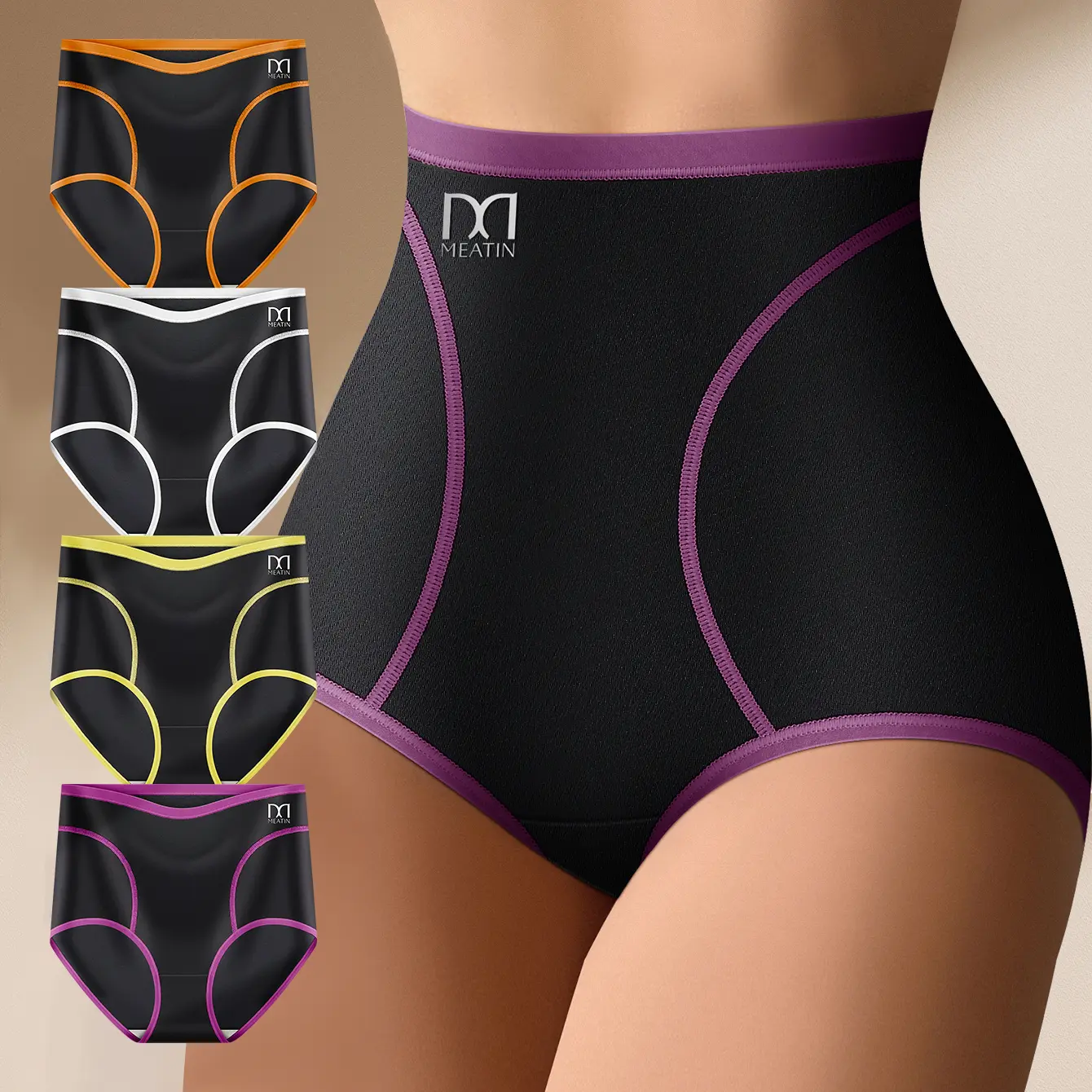 QUASTI 4/8PCS High Waist Tummy Control Women'sShapewear Shorts, Seamless Hip-Lifting Shorts, FullCoverage, Soft Breathable Invisible Body Shaper, SlimmingWaist Trainer for Daily Wear, Sports & Office, ComfortableLightweight