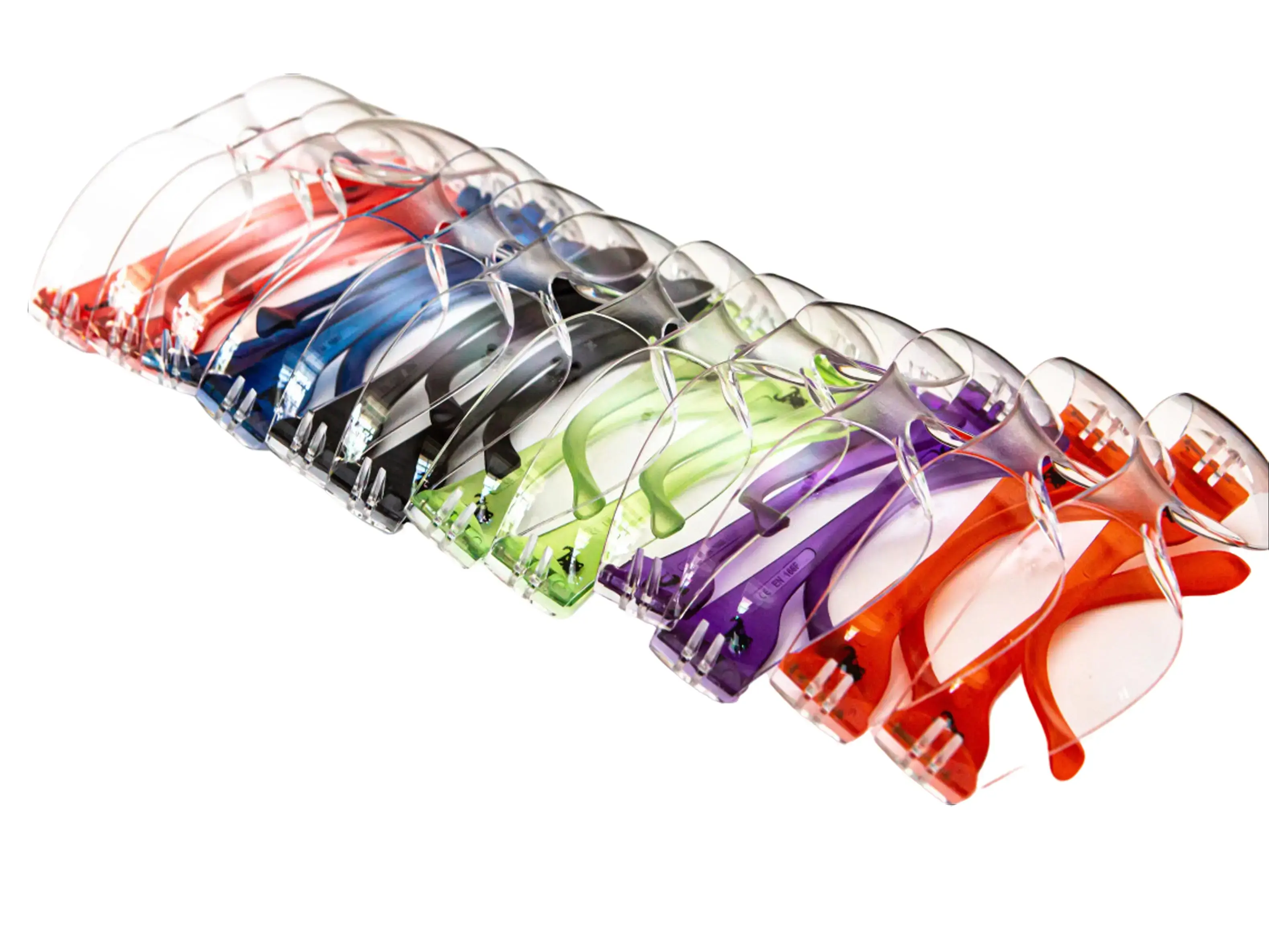 G & F 13016 EyePRO Safety Goggles, ANSI Z87.1 Impact & Scratch Resistant, 99% UV-A/B/C Protection, Clear Lenses, for Construction, Lab & DIY Eye Protection, 6 Pack