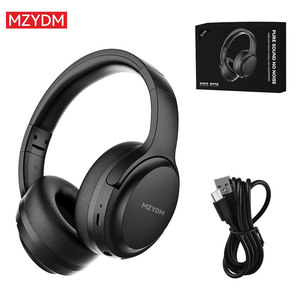 MZYDM Bluetooth Wireless Over-Ear Headphones Foldable Active Noise Canceling Hi-Res Audio 70 Hours Battery Life Lightweight Portable with Microphone for iOS PC Android Ideal for Home Office Business Trips