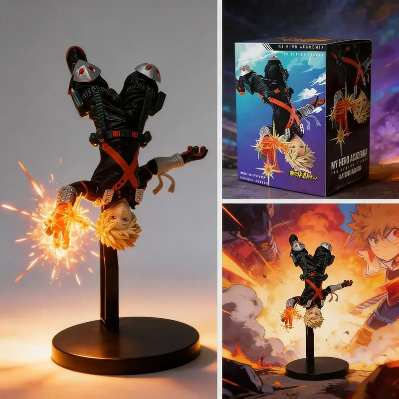 22cm Manga-Accurate High Detail My Hero Academia Bakugou Katsuki PVC Action Figure - Character Figurine, Maximize Within LLC Decor Collectible Toy for Collectors (3+ Years)
