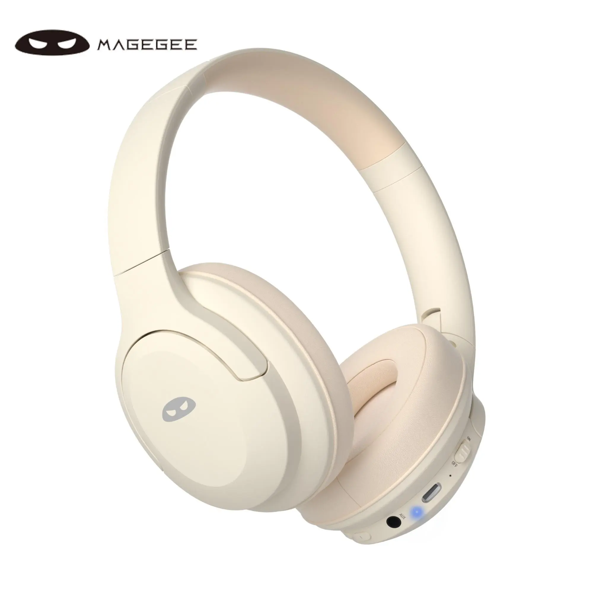 MaGegee Camiysn Breeze Wireless Headphones, Lightweight & Comfortable Foldable Design with Bass Stereo Sound, USB-C Charging Cable, 50MM Speakers, 25 Hours Battery Life - Usb Gamer Headset