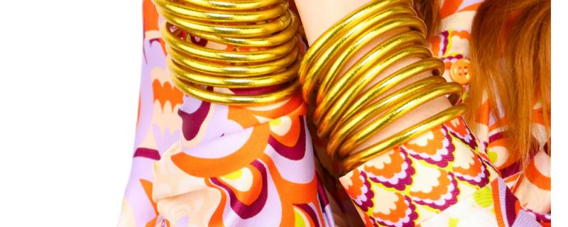 Gold All Weather Bangles® (Set of 9) - Serenity Prayer