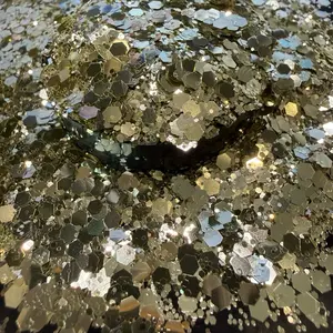 Reese & Riley Co. Gold Digger - Premium True Gold Metallic Glitter Chunky Mix for Resin Art Tumblers Nails Freshies Slime DIY Crafts Kids Art Projects