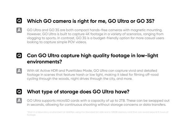 Insta360 GO Ultra - Small 4K Vlogging Camera, Hands-Free, POV Cam, 1/1.28" Sensor, 53g Lightweight, 156° FOV, 200 Min Battery Life, Magnetic Wearable Action Camera for Sports, Vlog