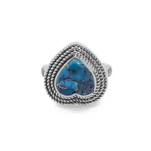 4.75 Cts Turquoise Ring in 925