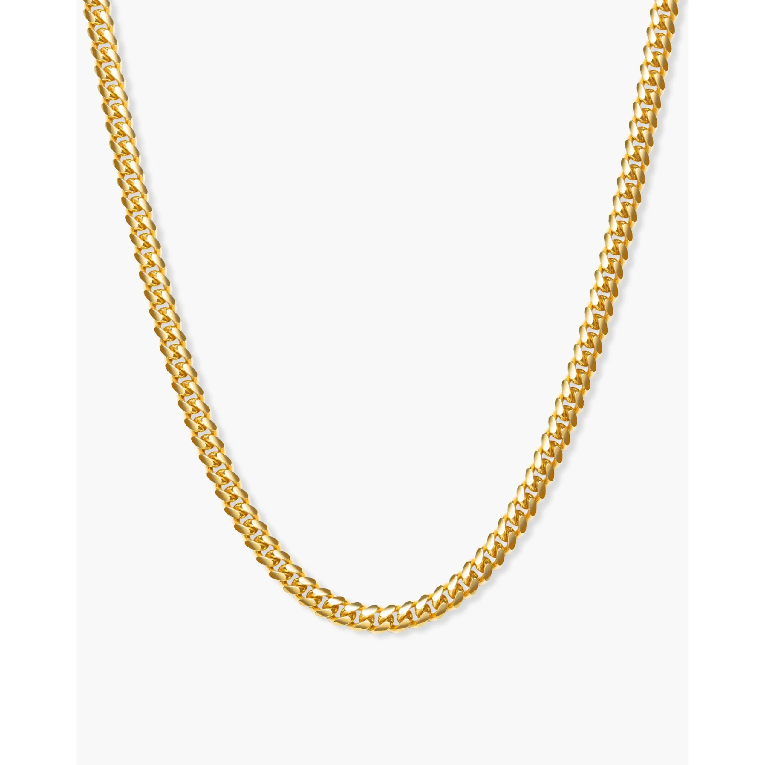JAXXON Women's Cuban Link Chain 3mm - Gold - Waterproof - Box Clasp JAXXON Women's Cuban Link Chain 3mm - Gold - Waterproof - Box Clasp