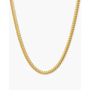 JAXXON Women's Cuban Link Chain 3mm - Gold - Waterproof - Box Clasp
