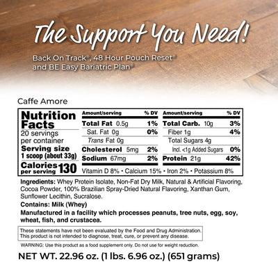 Inspire Caffe Amore Mocha Protein Powder by Bariatric Eating