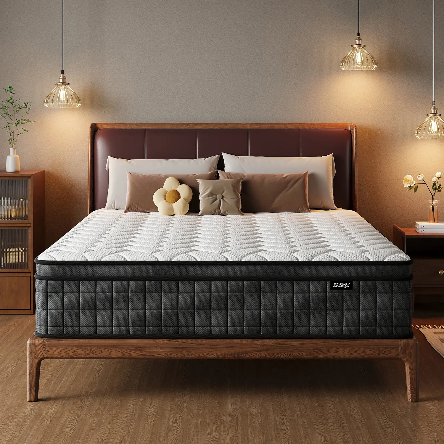 【Yima】8/10/12/14 Inch Twin, Full, Queen, King Mattress Memory Foam And Spring, Hybrid MattressMedium Firmness, Lumbar Support, For Home Rooms Hotels, Boxed Halloween ChristmasGift Furniture Ergonomic mattress queen size mattress Outdoorfun