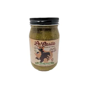 La Casita Smoky Vaquera Tomatillo Salsa Hot Sauce 16 Ounce Glass Jar