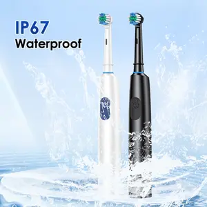 Rechargeable Electric Toothbrush for Adults, 5 Cleaning Modes, Rotary Electric Brush with 4 Soft Replacement Heads