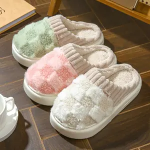 Women's Comfy House Slippers Memory Foam Fuzzy Bedroom Scuffs Slippers Indoor Outdoor Anti Skid Home Slippers Shoes with Warm Plush Lining