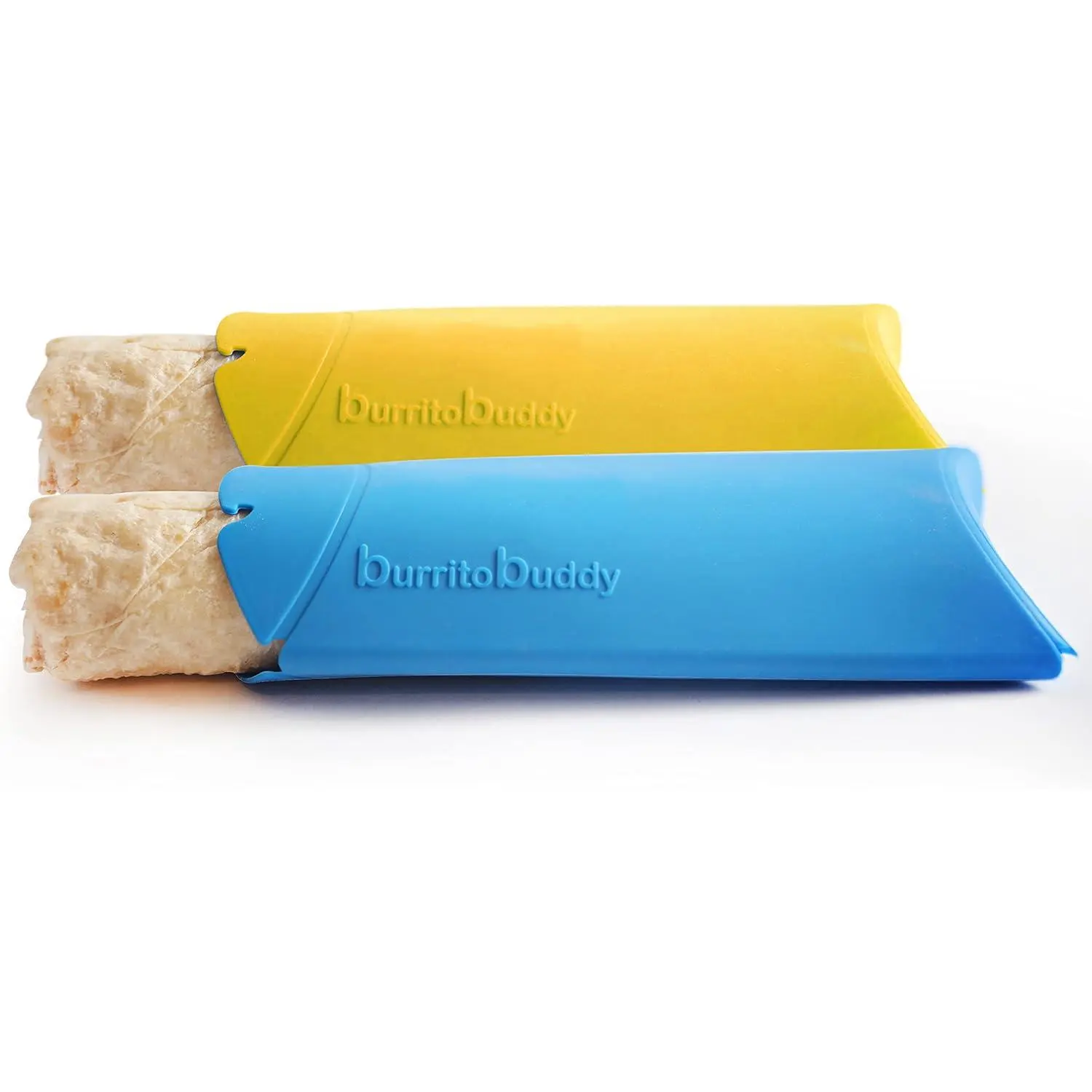 Burrito Buddy Silicone Cookware - Burrito Warmer - Heating Sleeve for Frozen Burritos - Burrito Heater - No Waste - BPA Free - Dishwasher Safe - 2 pack Blue & Orange - Silicone Microwave Cooker