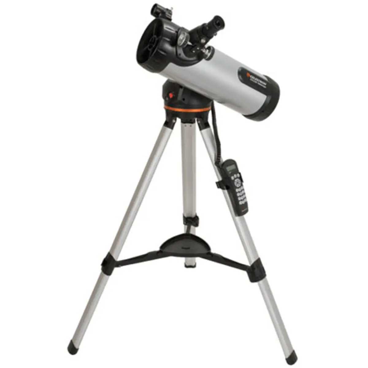 Celestron 114 LCM 114mm (4.5-in) Newtonian Reflector Telescope with Lightweight Computerized Mount, Aluminum Tripod, Goto Slewing, Hand Control, SkyPortal App, Star Tracking