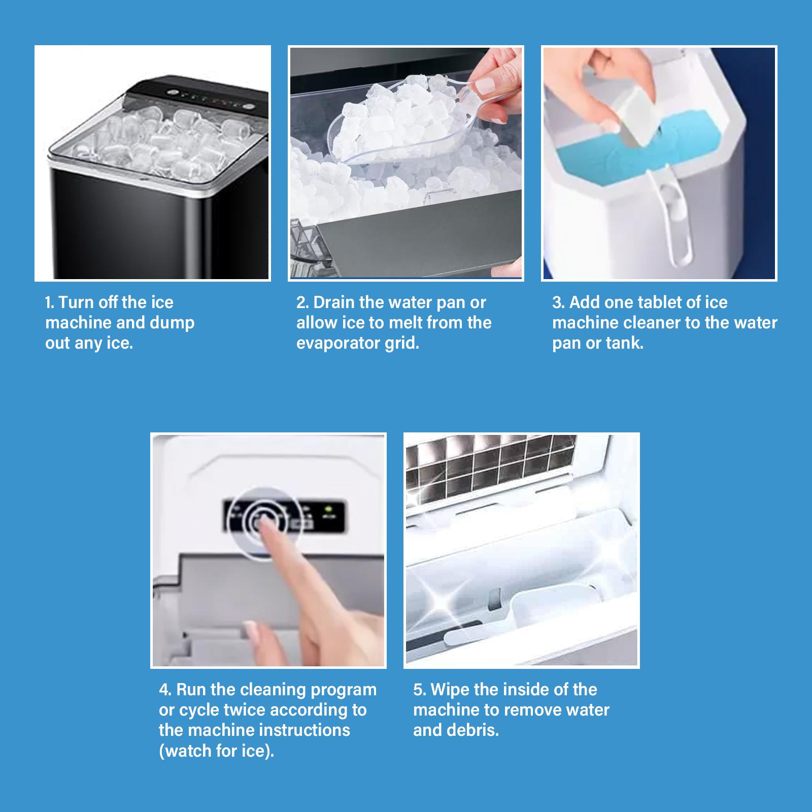 12pcs Ice Machine Cleaner, kitchen safety descaling cleaning tablets, compatible with all types of ice makers cleaners, household