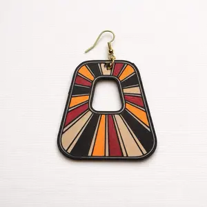 Retro Sunburst Statement Earrings
