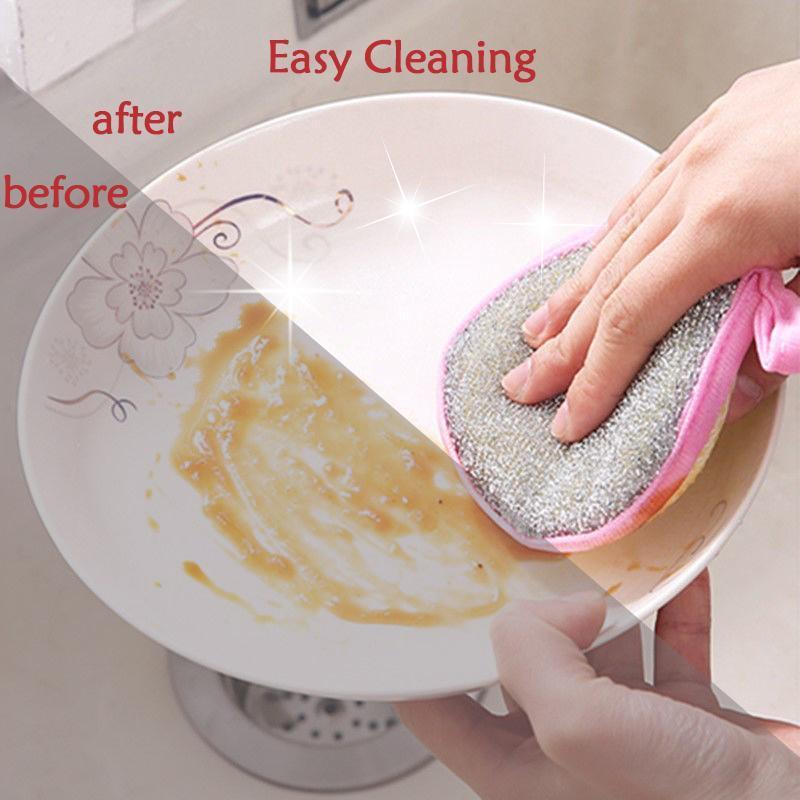 Random Color Double-sided Dishwashing Sponge 5pcs Portable Durable Hanging Multifunctional Kitchen Cleaning Sponge Household Cleaning Tool Random Color Double-sided Dishwashing Sponge 5pcs Portable Durable Hanging Multifunctional Kitchen Cleaning Sponge Household Cleaning Tool