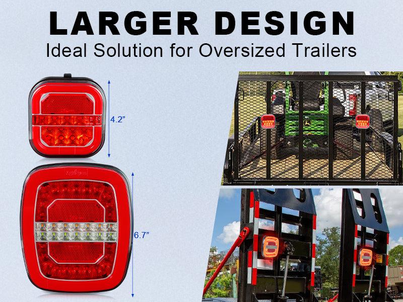 AgriEyes T325 Wireless Magnetic Trailer Light with Emergency Warning Lights – Heavy-Duty LED, USB-C Rechargeable, IP67 Waterproof, 22 LEDs, 5 Modes, 1-Year Warranty