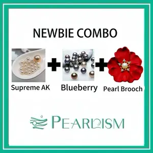 【Andrew】Red Rose Pearl Brooch+Newbie Combos pearls+[Open in live as gift] -- Combo A: 10 Akira Pearls & 1 Edison | Combo B: 20 Seedless Pearls & 1 Edison