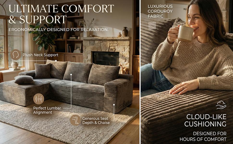 Full-Sponge Vacuum-Compressed Sofa, Bone-Free Design for Living Room/Bedroom, No Assembly Required, Modular Velvet Cloud Velvet Sofa that Converts into a Double Sofa Bed