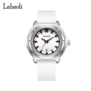 This neutral fashionable casual watch features a dial and a soft silicone strap, equipped with a waterproof quartz movement, making it suitable for daily wear and all occasions.