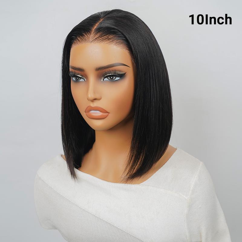 Asteria Hair 7x5 Ready To Go Straight Bob Wig Pre Cut Lace Front Bob Wig Human Hair Glueless Wig