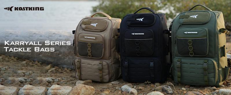KastKing Karryall Fishing Tackle Backpack with Rod Holders 4 Tackle Boxes,40L Fishing Bag Storage Fishing Gear and Equipment, Multi-Functional Storage ,Waterproof & Durable Fishing Bag Ideal for Camping & Outdoor Activities Hunting