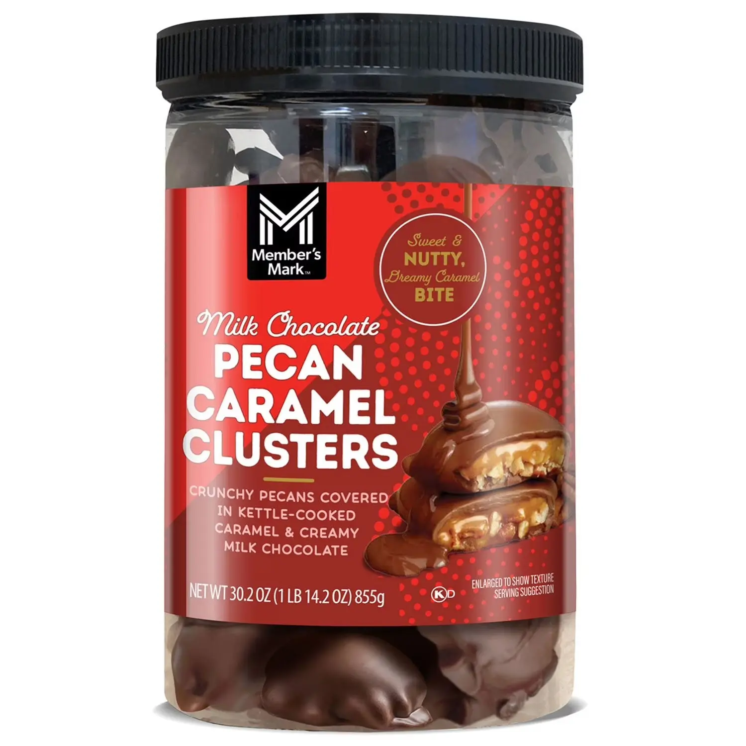 Member's Mark Milk Chocolate Pecan Caramel Clusters, 30.2 oz Indulgent Chocolate Snacks, Decadent Dessert Treat