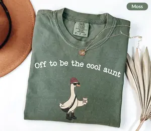 Auntie Silly Goose Shirt, Comfort Colors®, Cool Aunt T-Shirt, Cool Aunts Club New Pregnancy Announcement Tee