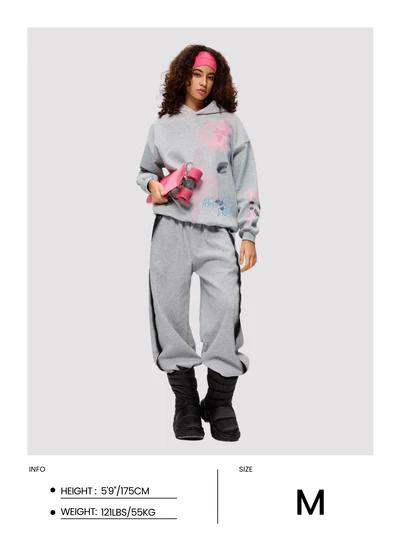 Aelfric Eden Wide Leg Sweatpants Women Baggy Graffiti Heart Lounge Pants with Pockets