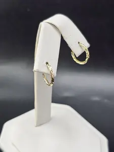 14K Gold Earrings - Huggie Hoops