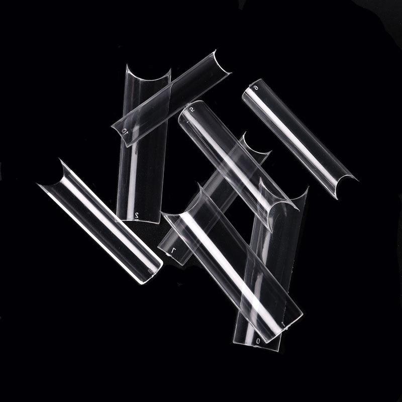 240pcs Transparent Extra Long Nail Tips Half Cap C Curve 12 Size Fake Nails Cone Square with Box, Suitable for Home DIY, Nail Tip, Soft Gel Nail Tip, Nail Gel Color Jelly, Clear Jelly, Press On Nails For Women, Fake Nail, Nail Tips/nails