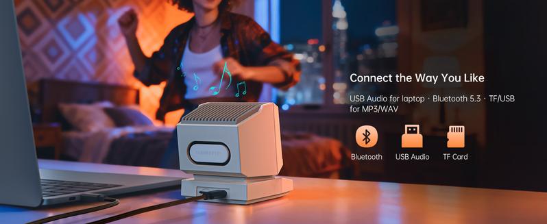 Divoom MiniToo Retro Pixel Bluetooth Speaker – 90s-Inspired PC Design,App Control, Alarm, White Noise, Retro Desk Portable Speaker for Music,Gaming Room Decor