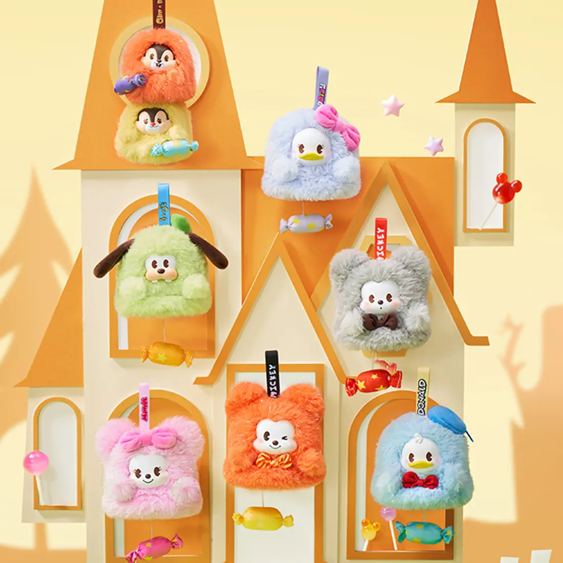 Disney Mickey & Friends Colorful Candy Series Vinyl Plush Blind Box Keychain ——Unwrap a Sweet Surprise and Let the Magic of Mickey & Friends Brighten Your Every Day!