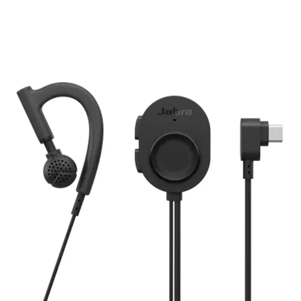 Jabra Perform 10 Cable-Based Wired Mono Headphones, USB-C Connection, Android-Only Compatibility, Black Audio Accessory with Wired Connection