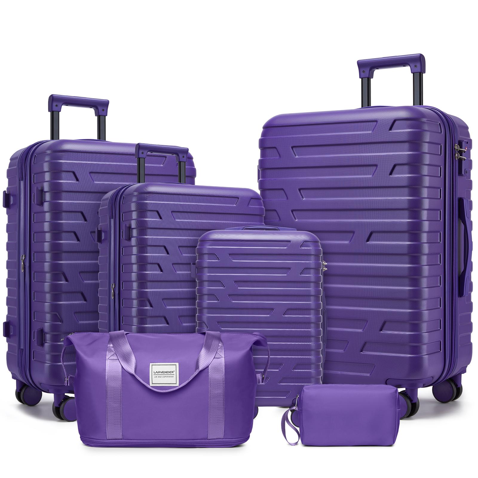 Luggage Sets 6 Piece with Duffel Bags Hardside Expandable