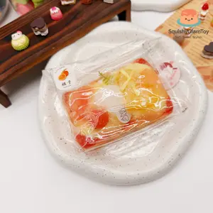 SquishyGlamToy Orange Fruit Bread Squishy  Citrus Slice Look | Fruit Bread Style | Bakery Dessert | Soft Slow Rising