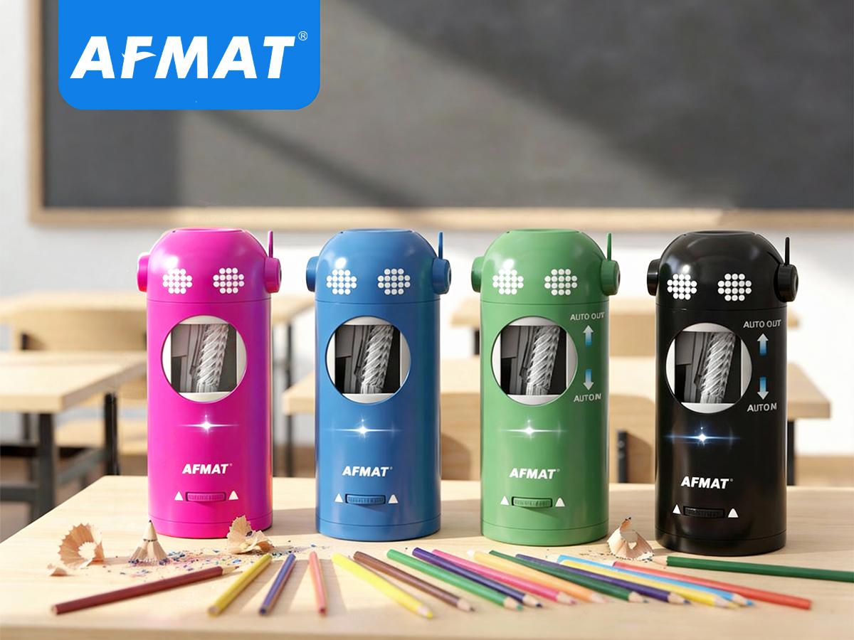 【New Year Sale】AFMAT Fully Automatic  Pencil Sharpener – Hands-free, Rechargeable, 3 Sharpness Settings, Kid-Safe, Large Hole (7-11.5mm), Perfect for Home, School & Office, Teacher Stuff,Teacher Christmas gifts