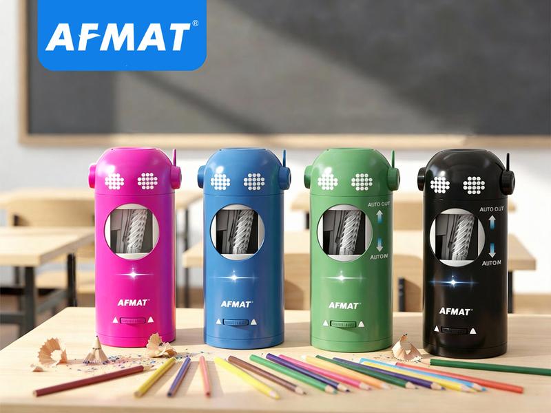 【Valentines Gift for Teachers】AFMAT Fully Automatic  Pencil Sharpener – Hands-free, Rechargeable, 3 Sharpness Settings, Kid-Safe, Large Hole (7-11.5mm), Perfect for Home, School & Office, Teacher Stuff,Teacher Christmas gifts