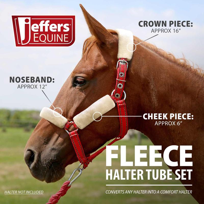 Jeffers Horse Fleece Halter Tube, 4 Piece Comfort Set Jeffers Horse Fleece Halter Tube, 4 Piece Comfort Set