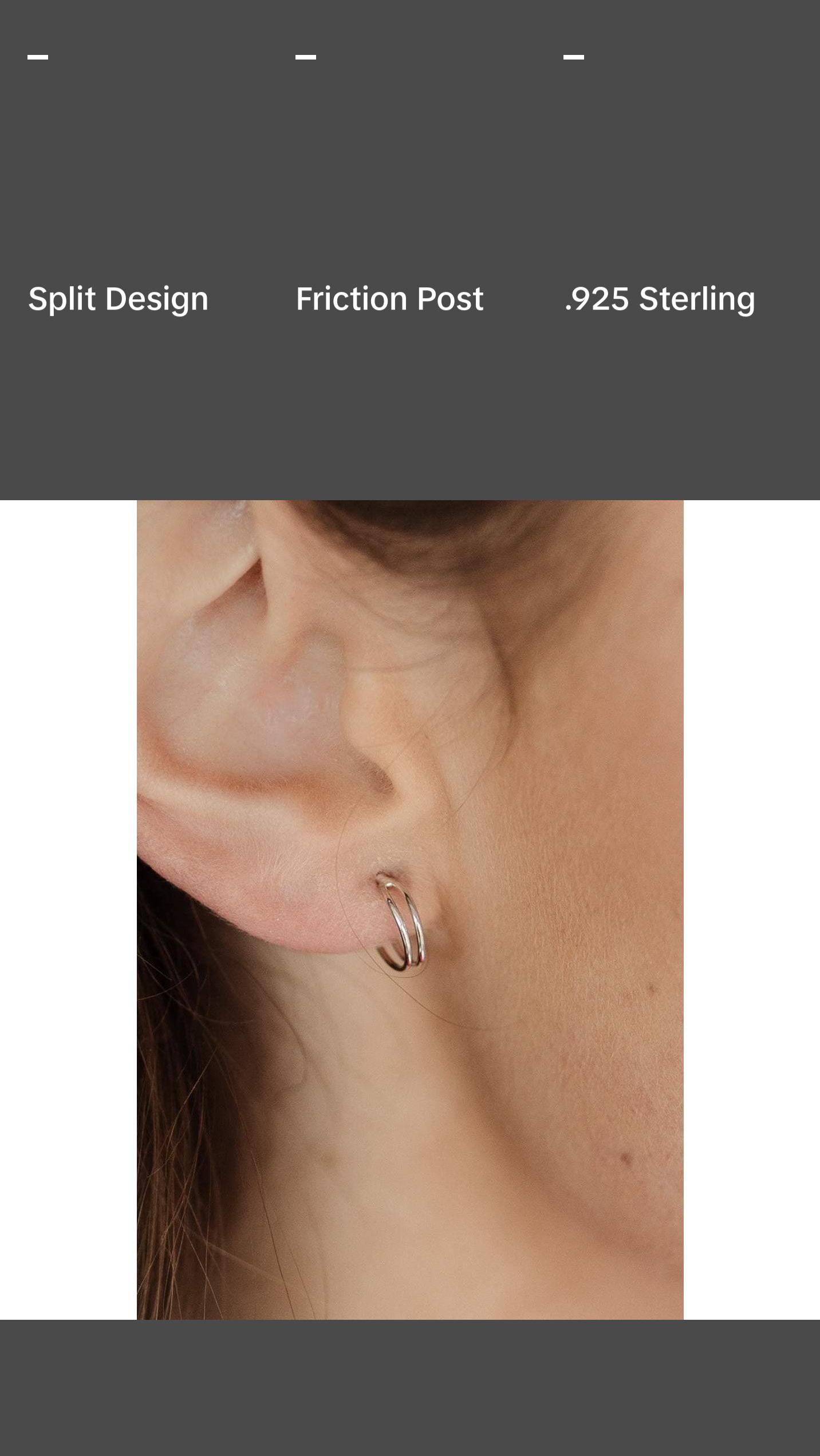 Double Huggie Hoop Earrings