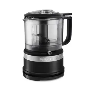 KitchenAid 3.5 Cup Food Chopper Black Compact Lightweight Efficient Processor for Chopping Mixing Pureeing Precise Controls Drizzle Basin