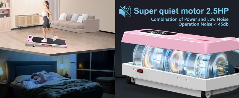 Walking Pad with 5% incline, 0.6-5Mph, Under Desk Treadmill Portable for Office & Home, Wide Running Belt, Remote Control, LED Display, 300 Lb Capacity