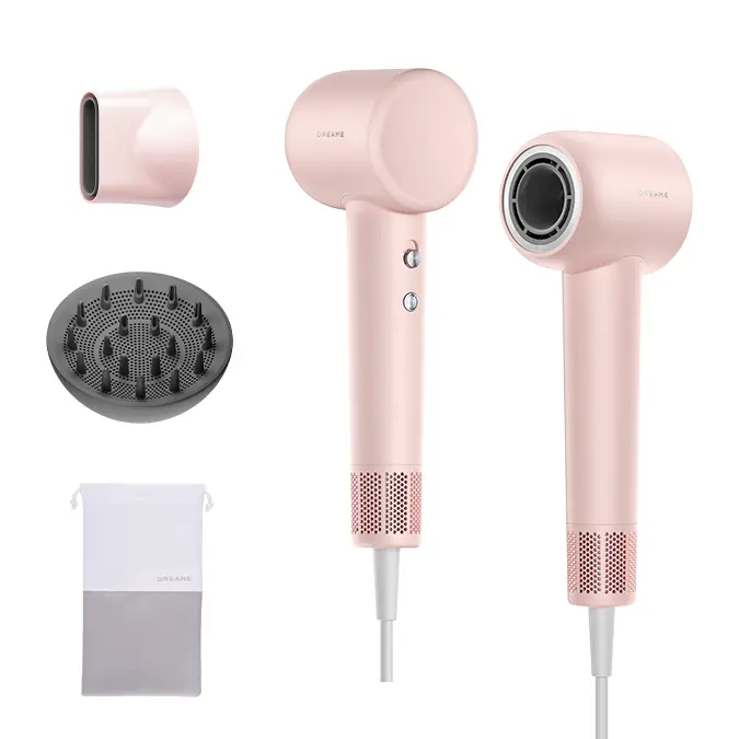 【New Arrivals】DREAME Gleam Hair Dryer with Diffuser, Blow Dryer with 0.73 lbs Lightweight Design, Fast Drying, Negative Ions for Smooth Hair