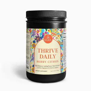 NUKA Love Thrive Daily Creatine Powder for Women Berry Citrus Flavor High Potency Supplement with Probiotics & B Vitamins 300g