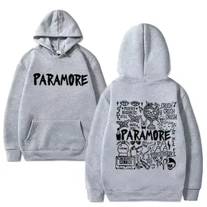Paramore Graffiti Band Art Two-Sided Graphic Sweatshirt, Paramore Rock Band Tour-Inspired 2-Sided Pullover Hoodie for Men & Women
