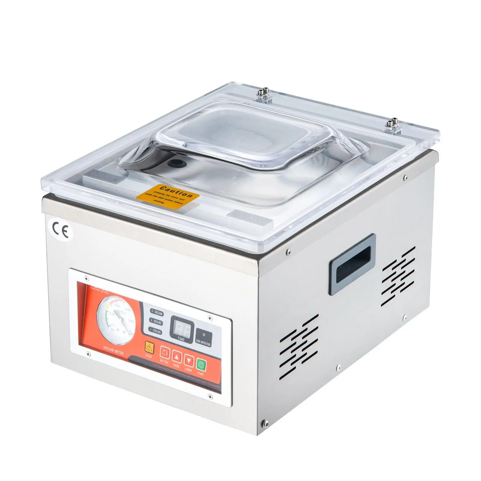 Chamber Vacuum Sealer, DZ-260A 6.5 m³/h Pump Rate, Excellent Sealing Effect with Automatic Control, 110V Kitchen Packaging Machine for Fresh Meats, Fruit Saver, Home, Commercial Using